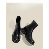 2025  Martin boots women's British style popular new velvet spring and autumn single boots thick-soled short boots elastic thin boots short boots
