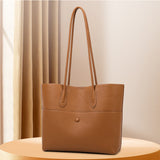 2025 Tote bag women's new high-end versatile commuter bag large-capacity soft leather casual shoulder bag mother bag women