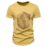 KAMAMES 2025 trend men's short-sleeved casual T-shirt 2025 pure cotton youth sports printing Popular trade men's T-shirt