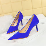 2025 3265-A1  style fashion simple thin heel high heel shallow mouth pointed versatile commuter high heels women's shoes single shoes