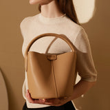 KAMAMES 2025 popular new bag commuter women's bag messenger bag spring and summer high-end leather vegetable basket portable messenger bucket bag
