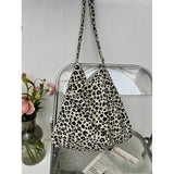 KAMAMES South Korea Dongdaemun Leopard Print Floral Canvas Bag Female Ins Xiaohongshu Same Style Printed Shoulder Bag Student Canvas Female