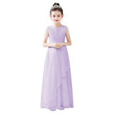 Kamames  Direct Selling Girls' Dress White Gauzy Dress Children's Piano Orchestral Instrumental Performance Suit Poetry Recitation Performance Dress