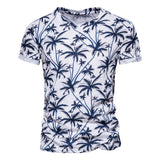 KAMAMES 2025 Clearance Treatment 2021 Summer New Printed T-Shirt Trendy Crew Neck Men's Bottom Shirt Casual Men's Top