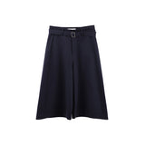 2025 THE MIND Korean version of simple cropped pants women's 2025 summer versatile wide-leg casual pants (with belt) T5003X