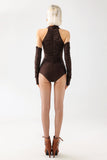 kamames Ogaka Crystal Ruched Bodysuit