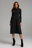 kamames Olive Long-Sleeves Knitted Midi Dress