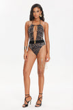 kamames Orli Leopard Print Belt Swimsuit