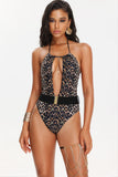 kamames Orli Leopard Print Belt Swimsuit