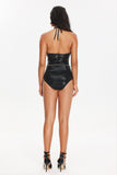 kamames Ottie Leather Chain Swimsuit