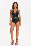 kamames Ottie Leather Chain Swimsuit