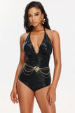 kamames Ottie Leather Chain Swimsuit