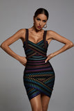 kamames Rainbow Bandage Dress