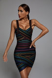 kamames Rainbow Bandage Dress