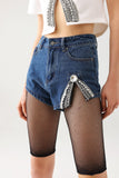 kamames Rcia Diamante Denim Shorts