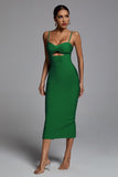 kamames Hollow Bandage Dress - Green