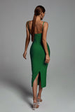 kamames Hollow Bandage Dress - Green