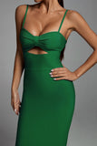 kamames Hollow Bandage Dress - Green