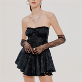 Kamames  Evening party dresses for women  Summer clothes sexy off shoulder dress elegant vintage embroidered dress mini black