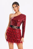 kamames Satu One Shoulder Sequins Dress