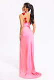 kamames Sigrid Pink One Shoulder Maxi Dress