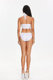 kamames Sila Silver Crossed Halter Swimsuit