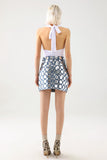 kamames Soloma Polka Dot Denim Skirt