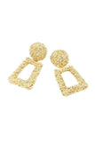 kamames Textured Door Knocker Earrings