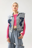 kamames Tihila Cutout Denim Vest