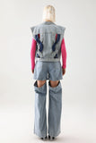 kamames Tihila Cutout Denim Vest