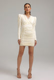 kamames Viane Ruched Sequined Mini Dress