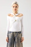 kamames Vlafa Long Sleeves Top - White