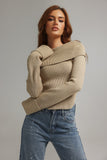 kamames Yarera Off-Shoulder Sweater - Tan