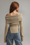 kamames Yarera Off-Shoulder Sweater - Tan