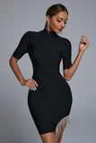 kamames Zaful Rhinestone Mini Bandage Dress