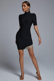 kamames Zaful Rhinestone Mini Bandage Dress