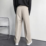 kamames Classic Solid Color Trousers Feel All Kinds Of Men's Casual Pants Live Pleated Spring And Autumn Loose Trousers Korean Version Business