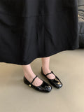 kamames Round Head Shallow Mouth Single Shoes 2024 Autumn New Korean Version Of Retro Gentle Fairy Soft Flat Mary Jane Shoes
