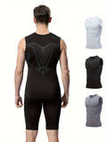 Buy 2 Get 1 Free, total of 3 pcs Athletic Fit Muscle Vest - Shirts for Men - Breathable, Comfy, Moisture-Wicking Compression Tank Top for Running, Shaping, Cycling, and Fitness Training - Quick-Drying, Four-Way Stretch, and Anti-Odor