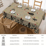 1pc Rustic Farmhouse Tablecloth - Vibrant Rooster Pattern, Ultra-Stain Resistant, Anti-Slip & Wrinkle-Free - Perfect Country Chic Home Decor