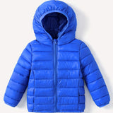 Kid's Outdoor Hooded Quilted Jacket, Light-weight Warm Padded Coat, Boy's Clothes For Winter Outdoor, As Gift