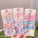 8Pcs/set Grosgrain Ribbon Unicorn Printed Bowknot Hair Clips For Cute Girls Handmade Barrettes Hairpins Kids Hair Accessories