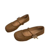 kamames Leather Retro Round Head Metal Buckle Love Shoes Girl Spring 2024 Korean Version Of The New Ugly Cute Mori Shoes Girl