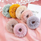 3.5 Inches New Winter Women Plush Scrunchie Girls Elastic Hair Bands Ponytail Holder Hair Rope Ties Headwear Hair Accessories