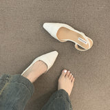 kamames kamames Heel Baotou Sandals Female French Tender Night Nude Pointed Small Fragrant Wind Lady Thick Heel Air Quality Single Shoes