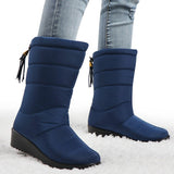 zingj Women Boots Mid-Calf Down Boots High Bota Waterproof Ladies Snow Winter Shoes Woman Plush Insole Bota Feminina 2023