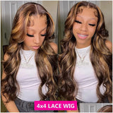 Synthetic Wigs Ombre Blonde Body Wave Lace Front Wig 180Nsity Hd Highlight Human Hair Brazilian Glueless 360 Fl Frontal For Drop Deliv Otygn