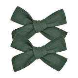 2020 Lovely Baby Solid Hair Bows With Clip Bowknot Hair Clips Headwear Children Cute Cotton Hairpins Barrettes Hair Accessories