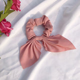 2020 Women Rabbit Ear Hair Scrunchie Vintage Knot Elastic Hair Band Girl Ponytail Holder Hair Ring Rope Fashion Hair Accessories