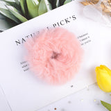 2022 New Winter Plush Scrunchies Women Girls Imitation Mink Elastic Hair Rubber Bands Accessories Tie Hair Ring Holder Headdress